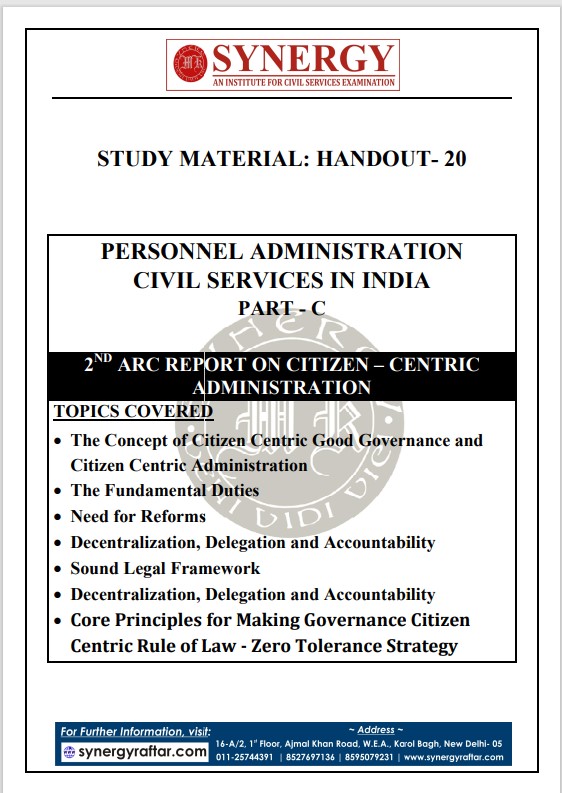 Personnel Admin. civil services INDIA